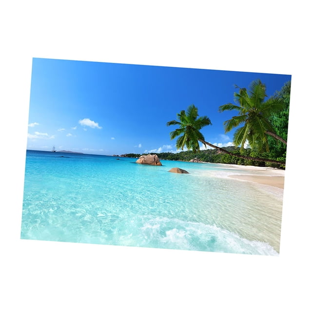 Fondo de cartel adhesivo de una cara de acuario Sunnimix Sandbeach 61x30cm Vinilo decorativo pecera