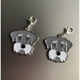 thumbnail image 2 of 2PCS Dog Keychain Ring Pendants, Cute Pet Mini Dog Memorial Keyring Metal Lightweight Dog Keychain Gift 5#-Gray Schnauzer, 2 of 4
