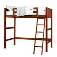 Your Zone Kiarah Twin Loft Bed with Ladder, Walnut