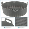 thumbnail image 4 of Round Silicone Pot for Air Fryer Non Stick with Handles 1 Set Compatible Liner, 4 of 5