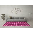 thumbnail image 3 of Ahgly Company Indoor Rectangle Checkered Pink Modern Area Rugs, 8' x 12', 3 of 4
