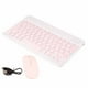 thumbnail image 2 of Juego de teclado Bluetooth de 10 pulgadas con carga USB, teclado inalámbrico ultrafino y silencioso con mouse DPI para teléfono celular y computadora portátil, color rosa, 2 of 12