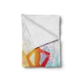 thumbnail image 2 of Retro Soft Flannel Fleece Throw Blanket, Party Theme Splashing Dancing Girls Abstract Illustration Design Pattern, Cozy Plush for Indoor and Outdoor Use, 50" x 60", Multicolor, by Ambesonne, 2 of 6
