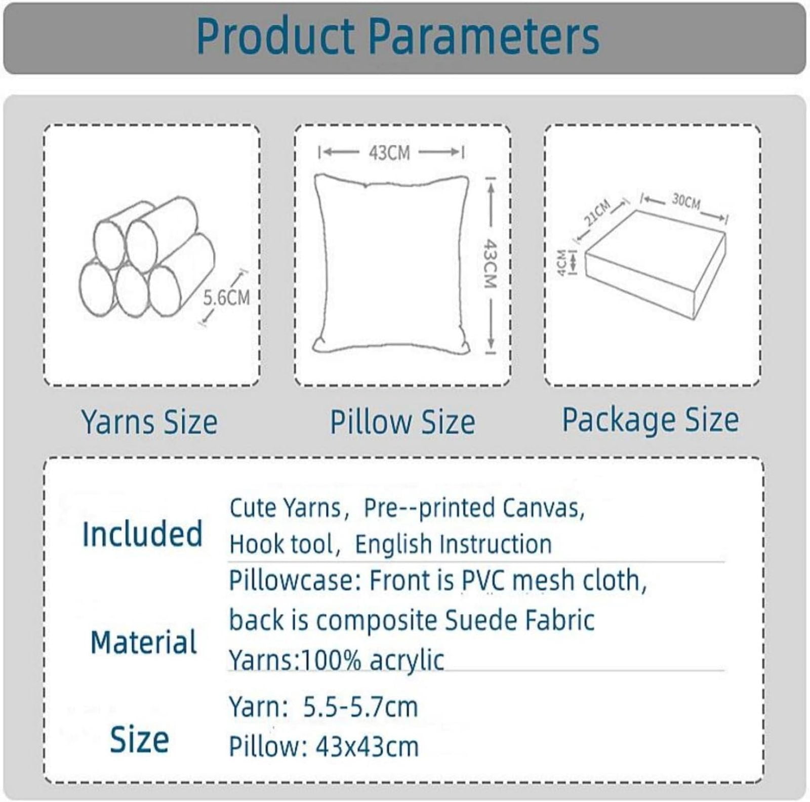 Latch Hook Kit For Adults Beginners With Yarn Christmas Shih Tzu DIY Pillow Cover Craft Kit For Home Decor - 17x17 Inch Handmade Crochet Pillow Case For Sofa,Bedroom