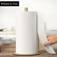 thumbnail image 3 of Paper Towel Holder Black Kitchen Roll Holder, Premium Stainless Steel Paper Towel Holder for Kitchen Roll Organize, Countertop Roll Dispenser with Weighted Base, 3 of 7