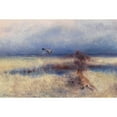 thumbnail image 2 of Mosse Stoopendaal 24x17 Gold Ornate Framed and Double Matted Museum Art Print Titled - Fox Chasing and (Fox Chasing a Duck), 2 of 4