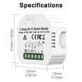 thumbnail image 2 of Alexazigbee3.0 Módulo De Relé De Interruptor De Obturador Inteligente Wifi De 2 Canales Interruptor De Atenuación De Luz Teléfono Electrodomésticos Temporizador Interruptor Blanco Cateissary HA016504-00, 2 of 7
