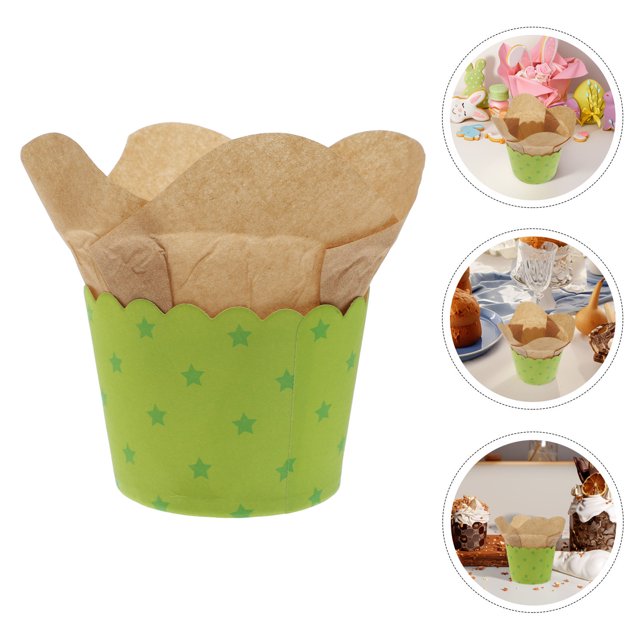 unbranded 100Ud Para Cupcakes Lotus En Ligero Y Transparente Color Marrón Claro