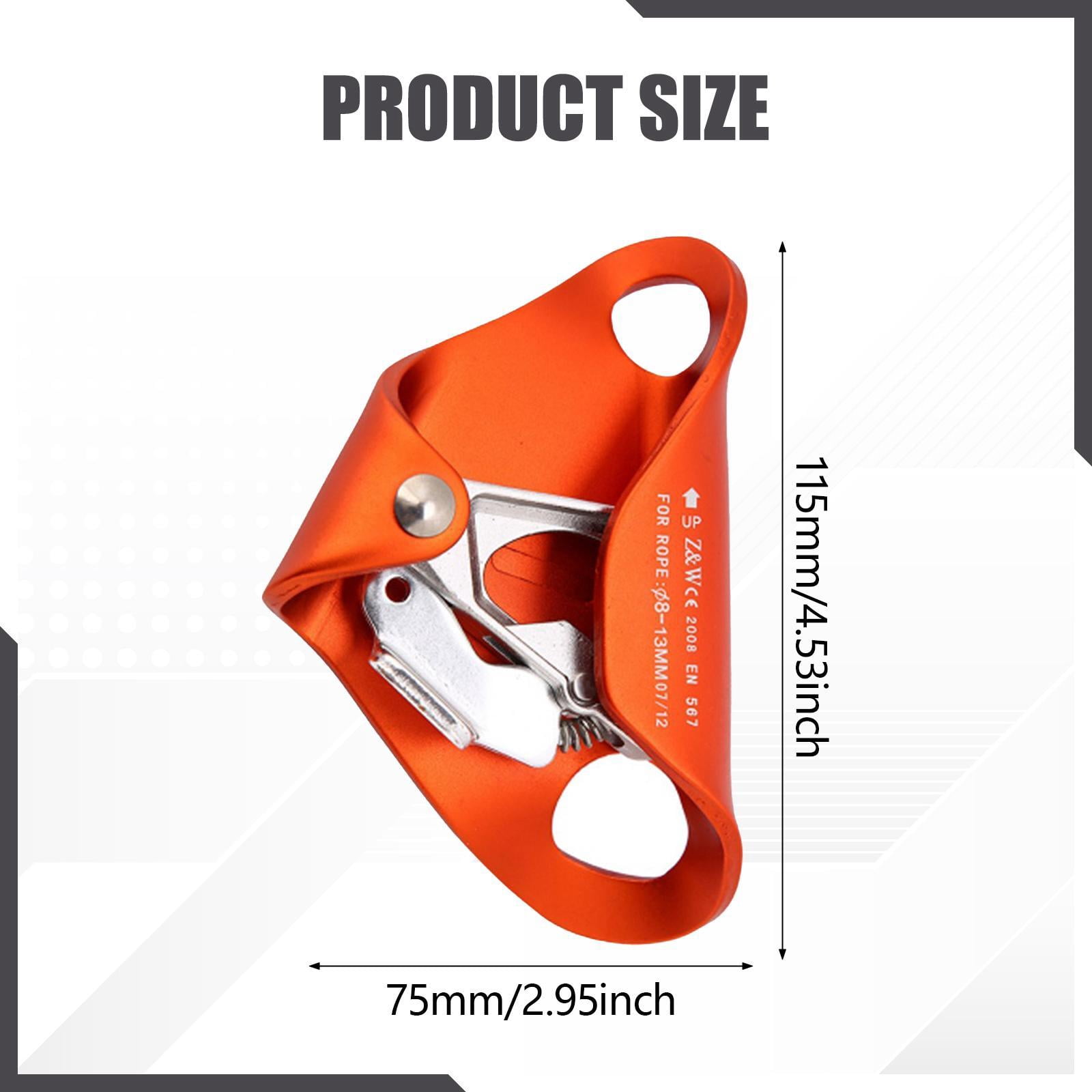 TTETTZ Rock Climbing Chest Ascender Rigging Clamp for Survival 8-13mm Rope Climbing Orange