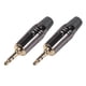thumbnail image 2 of 2x Adaptador de sonido de auriculares con enchufe de soldadura estéreo de 2 piezas de 3,5 mm con enchufe trasero negro Yuyangstore Enchufe de soldadura estéreo, 2 of 8