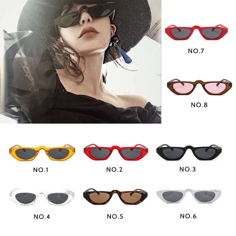 WOMEN Vintage Cat Eye Sunglasses Retro Small Frame UV400 FASHION Summer Eyewear 