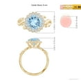 thumbnail image 5 of ANGARA Natural Vintage Inspired 1.6 ct Aquamarine Flower and Vine Ring in 14K Yellow Gold for Women (Size-8mm) | March Birthstone, Anniversary, Jewelry Gift for Women | Natural Aquamarine Ring, 5 of 9