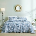 thumbnail image 4 of Southshore Fine Living, Inc. Rhythm Collection Oversized Duvet Cover Queen Bedding Set, Printed Duvet Cover Set 3-Piece with Two Matching Shams, Blue, Full/Queen, 4 of 9