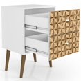 thumbnail image 4 of Manhattan Comfort Liberty 2.0 Table de Nuit à 2 Tiroirs, Blanc, 4 of 8