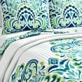 thumbnail image 4 of Lush Decor Clara Quilt Blue/Green 3Pc Set King, 4 of 7