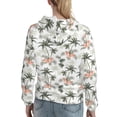 thumbnail image 7 of Daiia Vintage Palm Trees Pattern Women's Fashion Hoodies & Sweatshirts with Kangaroo Pocket Hooded Sweatshirt with Eye-catching Drawstrings-XX-Large, 7 of 7