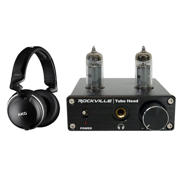 AKG K182 Closed-Back Recording Studio Monitor Headphones   Tube Headphone Amp