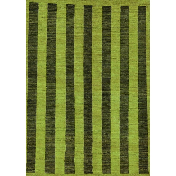 Ahgly Company Indoor Rectangle Abstract Turquoise Blue Modern Area Rugs, 2' x 3'