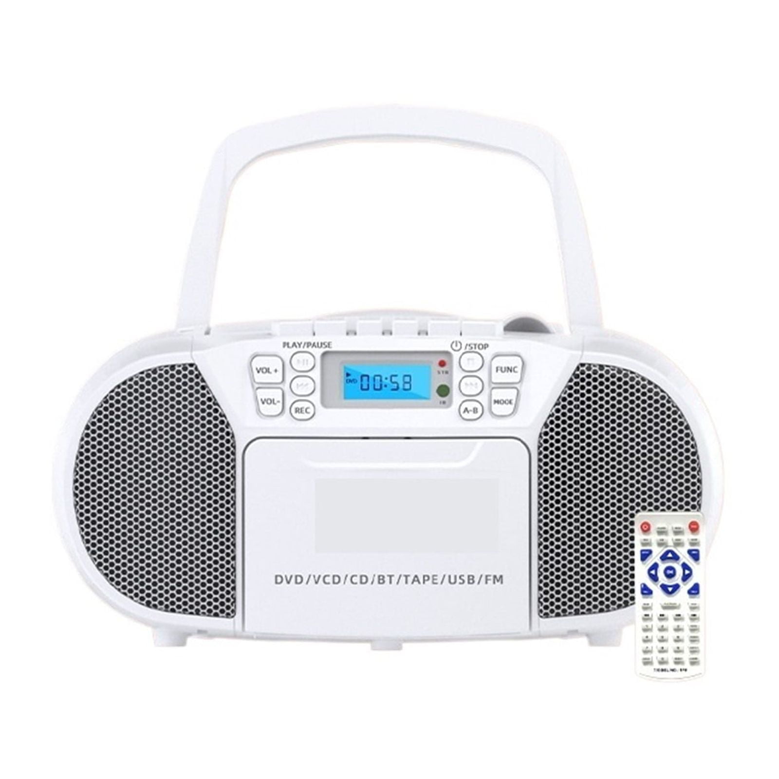 Revolutionize Your Music Game with Our Portable Cassette DVD/CD Player - Repeater, Recording ,Multi-Functional