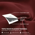 thumbnail image 3 of ZOPZO Blackout Curtains Set of 2, Thermal Insulated, Crimson Red, 52W x 95L Inch, Noise Reducing Energy Saving Window Drapes for Bedroom, 3 of 5