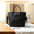thumbnail image 3 of AUXDIQ 11L Insulated Cooler Bag Leakproof Cooling Tote Thermal Lunch Bag Black, 3 of 6