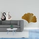 thumbnail image 2 of estatua de cisne,Figuras de cisne,estatuas,decoración del hogar,fiesta de bodas,Esculturas de pared de hojas,Esculturas de pared de hierro forjado con hojas de ginkgo,Escultura de pared con, 2 of 8