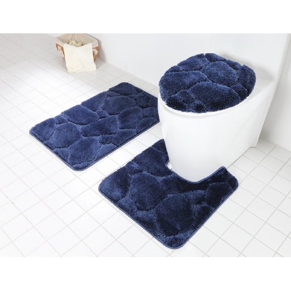 3PC bath mat RIVER ROCKS