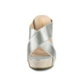 thumbnail image 6 of BLISSFUL STEP Women's Platform Slide Wedge Sandals Silver (Size 9), 6 of 7
