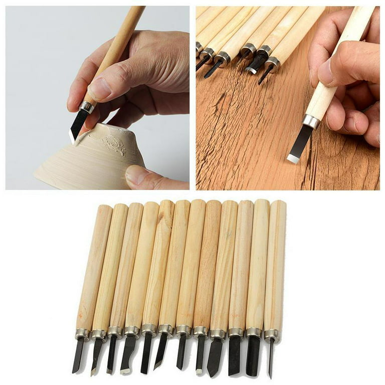 12Pcs Professional Wood Carving Chisel Set Woodworking DIY Hand Tools Sharp  Gouges 8'' Length for Carpentry Beginners - AliExpress