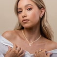 thumbnail image 3 of SIfdSeng Exquisite Diamond Set 26 English Letter Necklace Versatile Collar Chain Necklace Suitable for Various Occasions, 3 of 3
