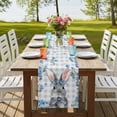 thumbnail image 4 of Table Runners 72 Inches Long Dress Scarves, Easter Rabbit Farmhouse Kitchen Table Runner, Coffee Tablerunners, Spring Cute Bunny Blue Flowers Buffalo Plaid 16x72 Inch, 4 of 9