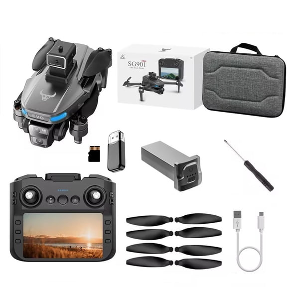 GPS Drone with 5.9 Inch Screen Remote Control, 5G Transmission, Brushless Motor, Obstacle Avoidance, Altitude Hold, 27 Min Flight, 1080P Camera, Portable RC Quadcopter for Adults and Kids