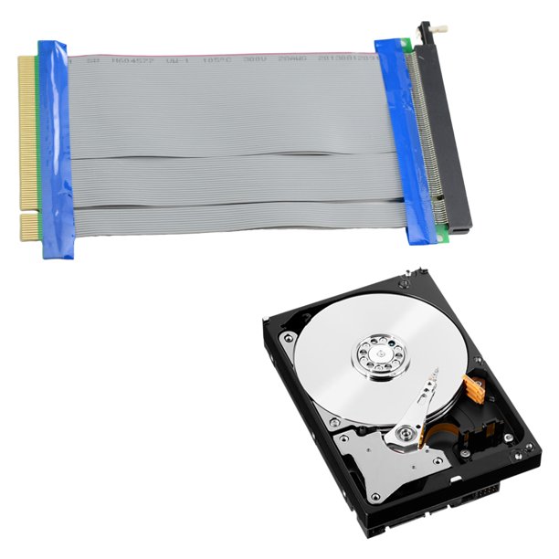 Cable flexible extensor tarjeta elevadora PCI-E Hugtrwg PCI Express 16X duradero 15cm para caja pequeña 1U 2U