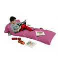 thumbnail image 3 of Pop Art Floor Pillow Lounger Cover, Vintage Retro 50s Comics Themed Image with Stars Pattern on Hot Pink Color Backdrop, Nap Mat Printed Fabric Case for 5 Pillows, 88" x 36", Multicolor, by Ambesonne, 3 of 5