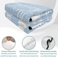 thumbnail image 4 of Quilts Twin XL Size Bedding Set, Light Blue Christmas Lightweight Quilted Comforter, Xmas Trees Snowy Snowflake Winter Soft Reversible Bedspread Coverlet with Pillow Covers for All Season, 68" x 98", 4 of 9