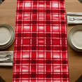 thumbnail image 5 of Table Runners 90 Inches Long Dress Scarves, Red Plaid Farmhouse Coffee/Dining/Kitchen Table Runner for Living Room, Modern Art Checkered Farmhouse 13x90 Inch, 5 of 9