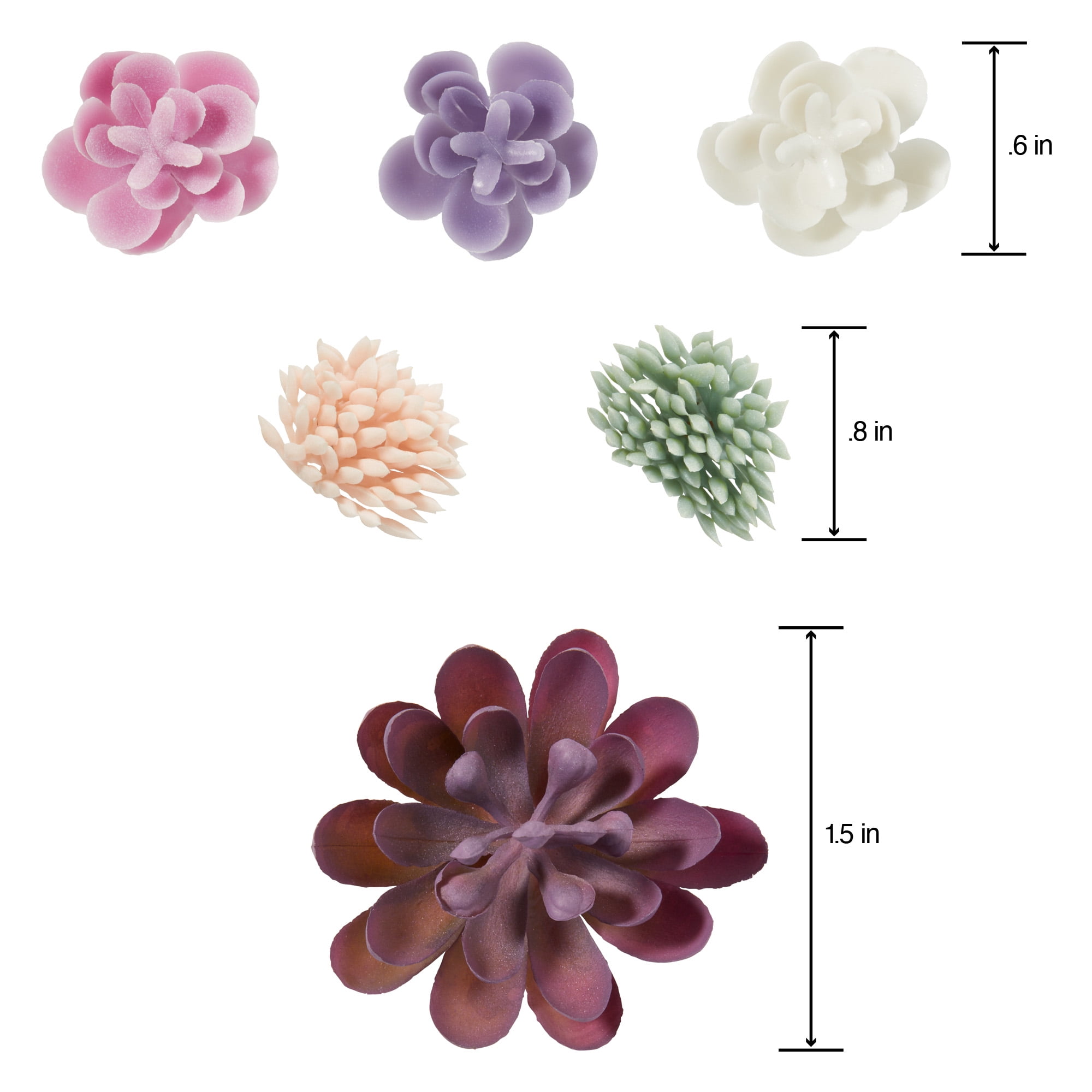 FloraCraft Artificial Succulent Vase Filler 2.8 Ounce Assorted Purple (2.8 ounce)