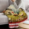 thumbnail image 3 of Farmhouse Rooster Blanket Soft Cozy Warm Throw Blanket for Couch, Plush Fuzzy Flannel Fleece Blankets for Sofa, Vintage Rustic Plants Oil Painting Bed Blankets Lightweight Gifts for Women, 30"x40", 3 of 9