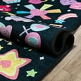 thumbnail image 6 of Care Bears Badges and Bears 5' x 7' Black Multi Area Rug By Well Woven, 6 of 8