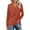Orange, variant on WREESH Womens Fashion Tunic Top V Neck Solid Color Pullover Regular Fit Long Sleeve Tops Top Pink
