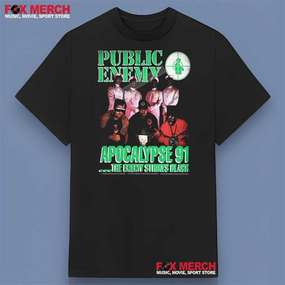 Public Enemy Apocalypse 91 The Enemy Strikes Black Shirt ,Black Color,Size XL