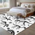 thumbnail image 4 of Area Rug for Living Room, Dinosaur Fossils Non-Slip Indoor Large Carpet for Bedroom/Dining Room, White Black Ancient Animals Washable Low-Profile Rectangle Floor Runner Rugs - 5 x 7 Ft, 4 of 8