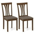 thumbnail image 1 of Costway Dining Chairs Set of 2 Linen Fabric Dining Room Chairs with Hollowed Backrests, 1 of 10
