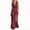 Wine, variant on Mother Of The Bride Dresses Maxi V-Neck Plus Size Womens Dress Sleeveless Classic Bohemian Style Long Casual Summer Army Green S