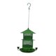 thumbnail image 1 of Metal birdhouse for outdoor use as garden decoration and food source, green, 1 of 5