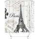 thumbnail image 3 of Juego de 4 cortinas de ducha con diseño de la Torre Eiffel de París, decoración para baño con alfombras antideslizantes, alfombrilla en forma de U, tapa de inodoro, cortinas de baño impermeables con, 3 of 7