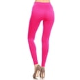 thumbnail image 3 of Women's Solid Color Basic Soft Comfy Elastic Waistband High Waist Leggings, 3 of 4