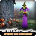 thumbnail image 6 of G128 10ft Witch Halloween Inflatable Outdoor Holiday Yard Decoration with LED Lights Fast Inflate, 6 of 9