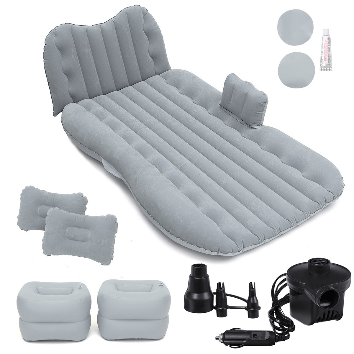 Soft Flocked PVC Car Inflatable Bed Back Seat Mattress Airbed for Rest