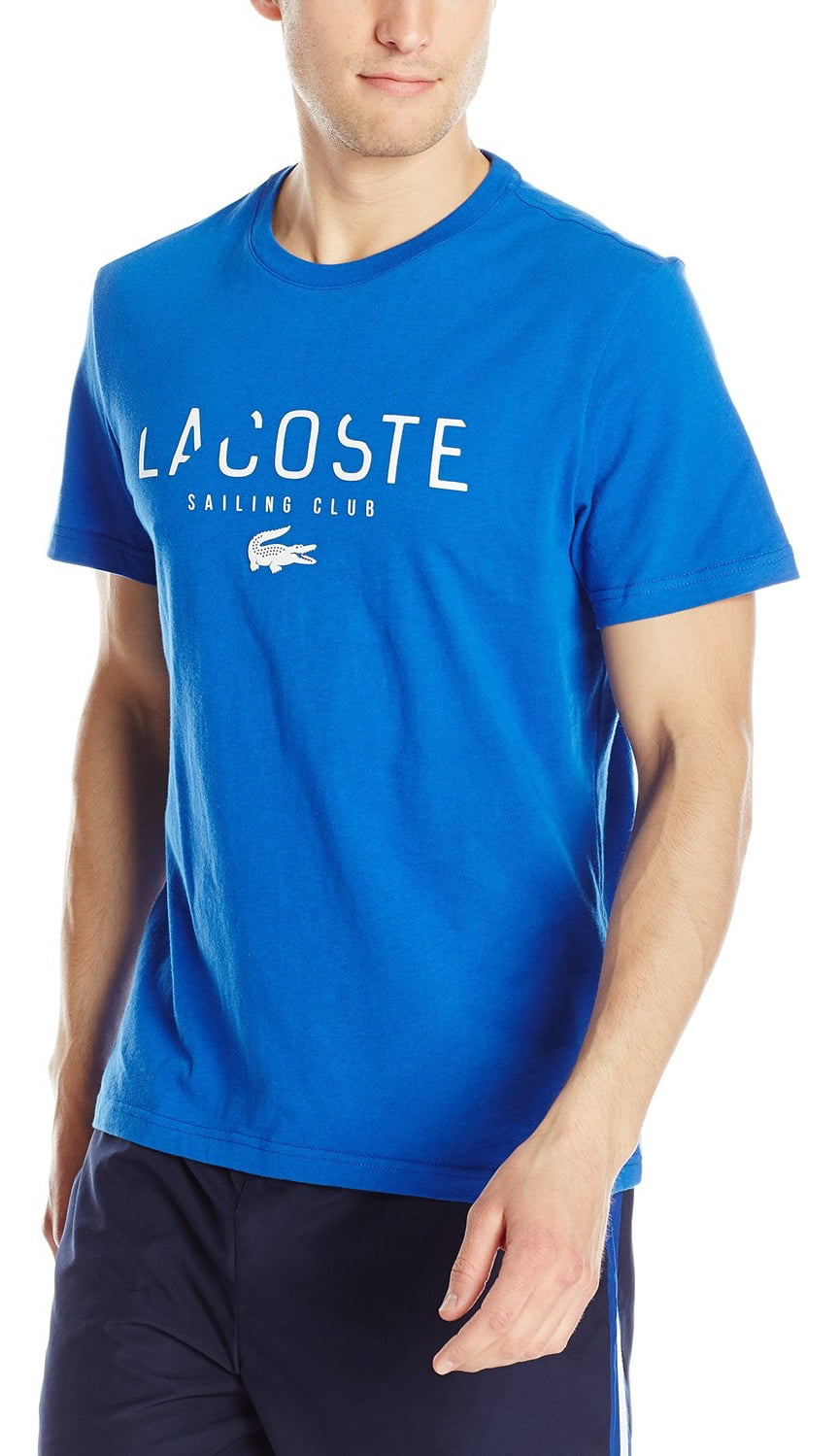 Lacoste Men's Short Sleeve Sailing Club T-Shirt Delta Blue Size XX ...